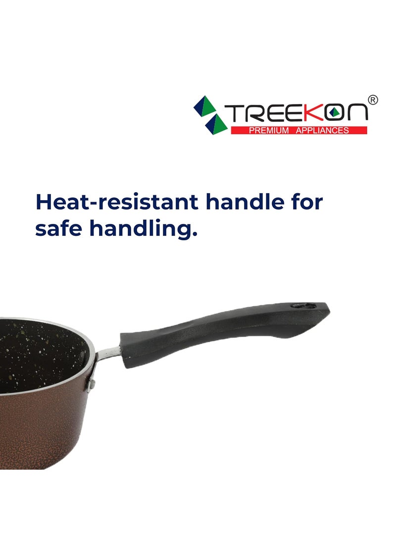Treekon MiniBabySmall Sized Pure 3MM Heavy Guage Brown Spatter Color Sauce Pan