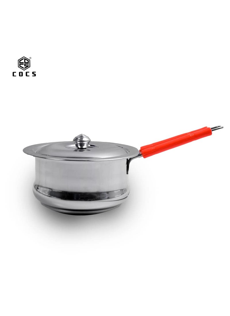 COCS Stainless Steel Sauce Pan with Lid 1500 ML HeatResistant Handle Durable and Versatile Kitchen Essential
