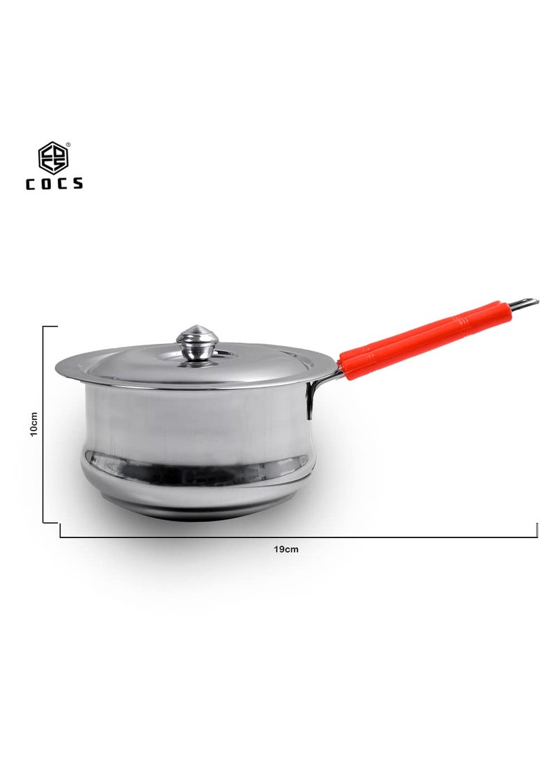 COCS Stainless Steel Sauce Pan with Lid 1500 ML HeatResistant Handle Durable and Versatile Kitchen Essential