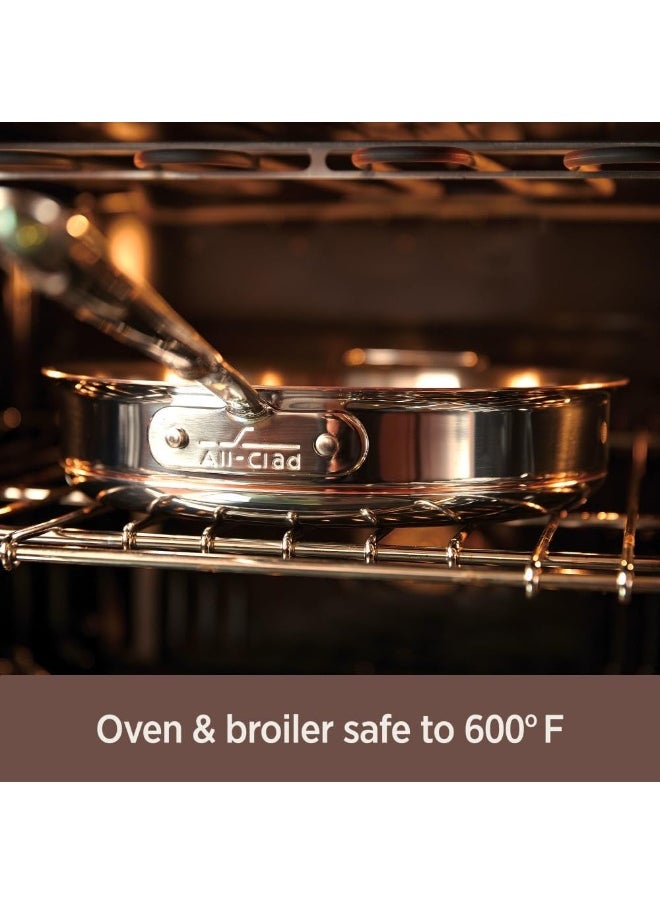 All-Clad Copper Core 5-Ply Stainless Steel Sauce Pan 3 Quart Induction Oven Broiler Safe 600F Pots and Pans, Cookware Silver