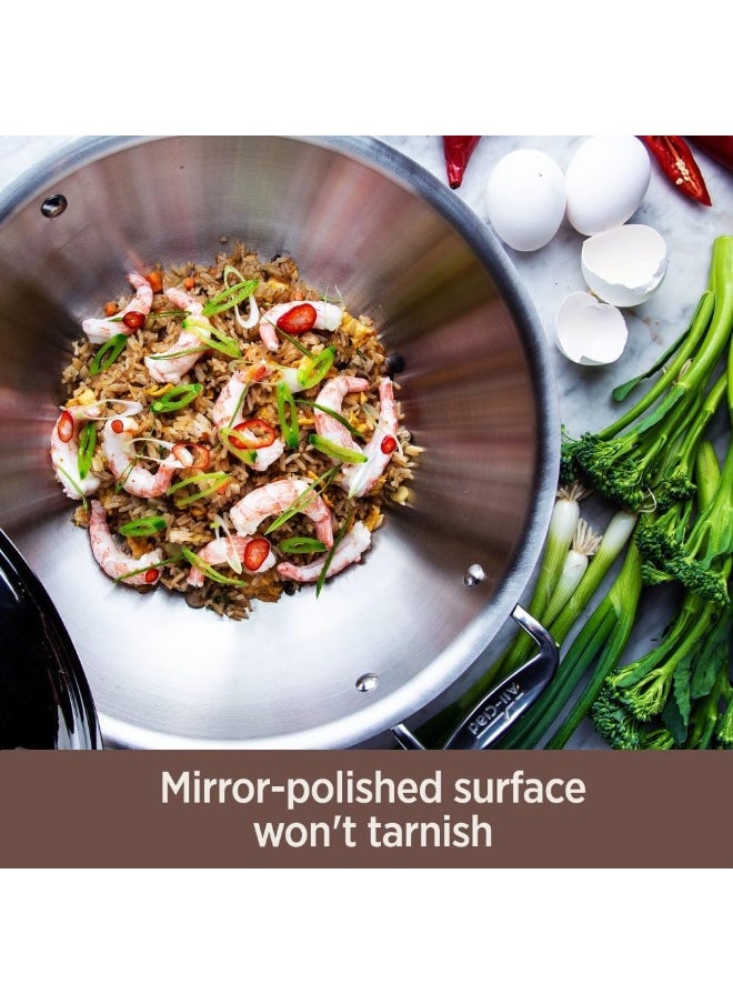All-Clad Copper Core 5-Ply Stainless Steel Sauce Pan 3 Quart Induction Oven Broiler Safe 600F Pots and Pans, Cookware Silver