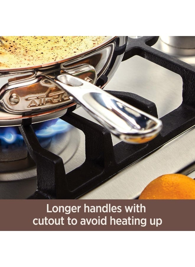 All-Clad Copper Core 5-Ply Stainless Steel Sauce Pan 3 Quart Induction Oven Broiler Safe 600F Pots and Pans, Cookware Silver