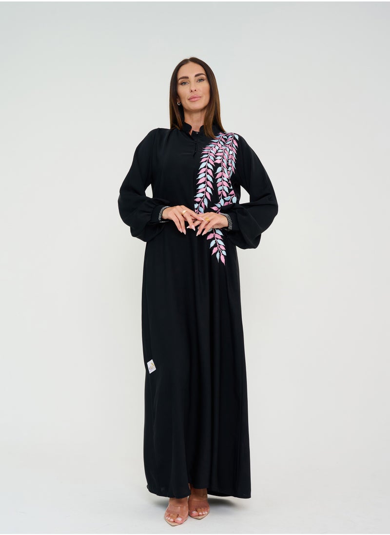 Colors Embroidery Abaya