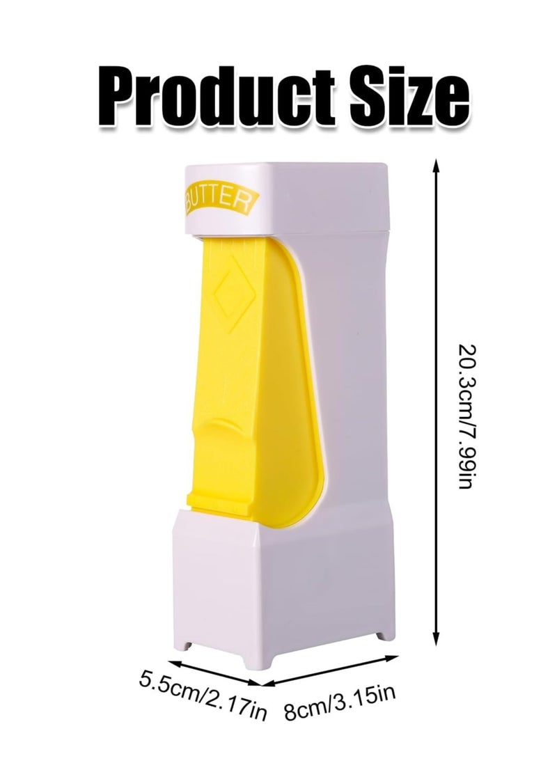 Butter Cutter Slicer, Pressing Style Butter Slicer Click with Stainless Steel Blade Butter Dispenser Stick to Store Butter Slicing Tool for Bread Toast Kitchen, without Dirtying Hands