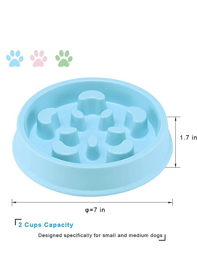 Slow Feeder Dog Bowl No Choking Slow Feeder Bloat Stop Dog Food Water Bowl with Funny Pattern for Small and Medium Dogs