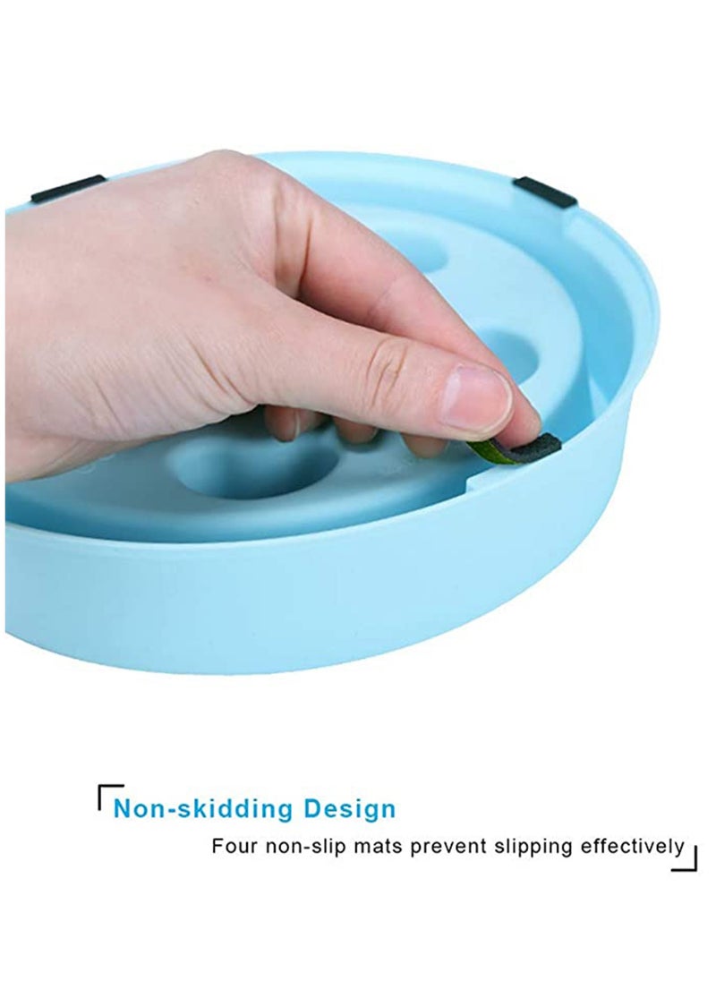 Slow Feeder Dog Bowl No Choking Slow Feeder Bloat Stop Dog Food Water Bowl with Funny Pattern for Small and Medium Dogs