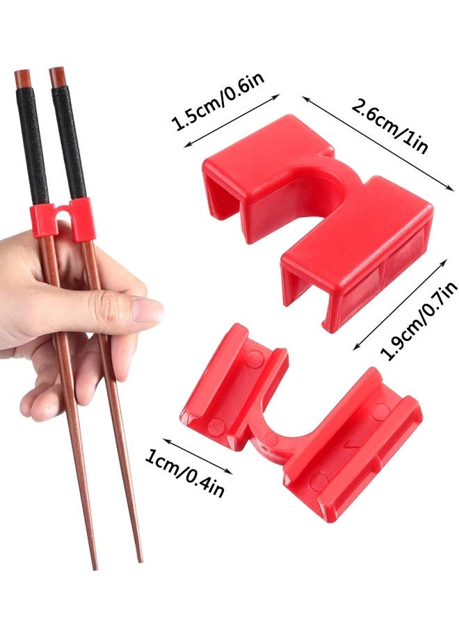 25Pcs Reusable Chopstick Helpers, Non Slippery Training Chopstick Hinges Connector Practice Chopsticks for Adults, Kids, Beginner, Trainers or Learner Multicolor