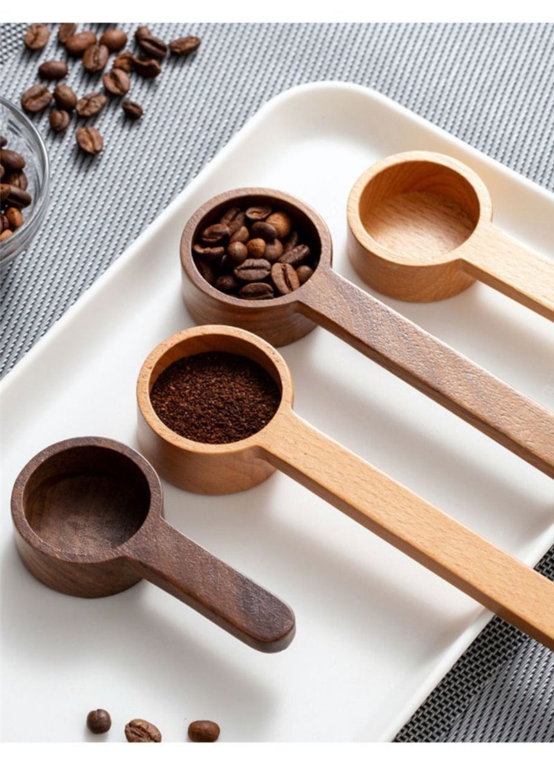 2 Pieces Coffee Spoons, Wooden Coffee Ground Spoon, Measuring for Ground Beans or tea, Soup Cooking Mixing Stirrer Kitchen Tools Utensils