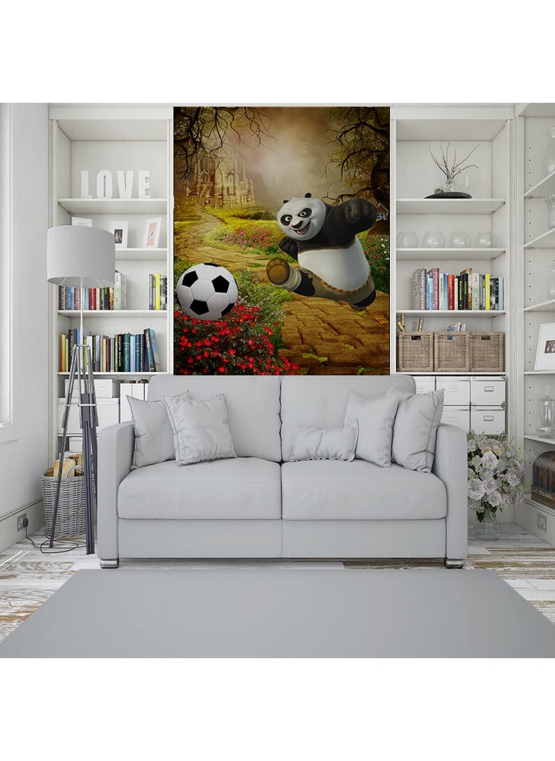INFINITY INTERIORS Waterproof Wall Stickers kung fu Panda PVC Self Adhesive Vinyl Wall Poster for Living Room Hall Play Room Bedroom Kitchen Office 23x41 inch