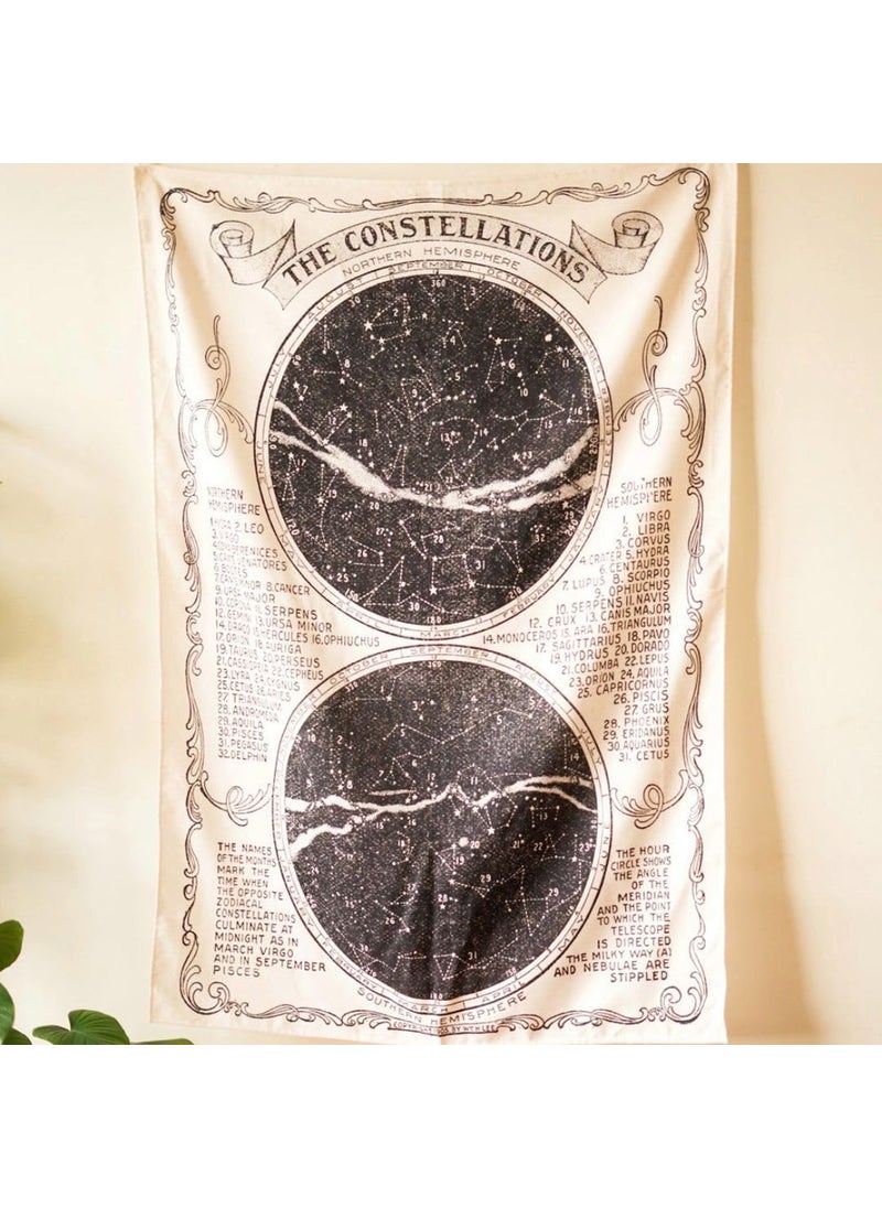 HYPPY The Constellations Tapestry Multicolor 40 x 57 Inches 100 Pure Cotton Wall Decoration Room Decor