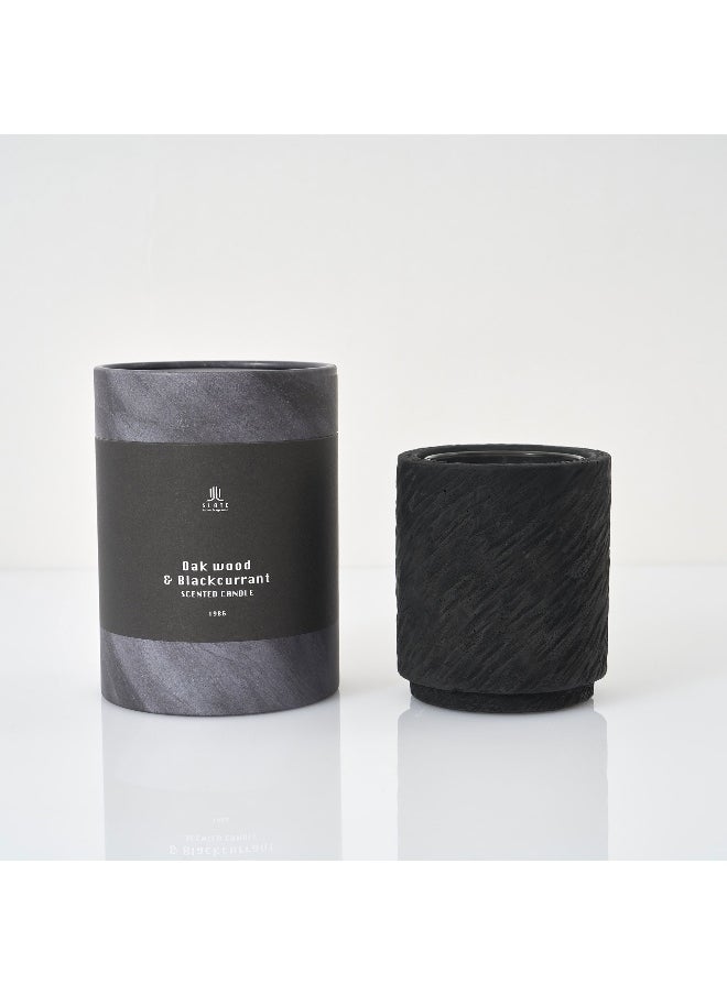 JAR CANDLE 198 GM OAK WOOD  BLACKCURRANT FRAGRANCE