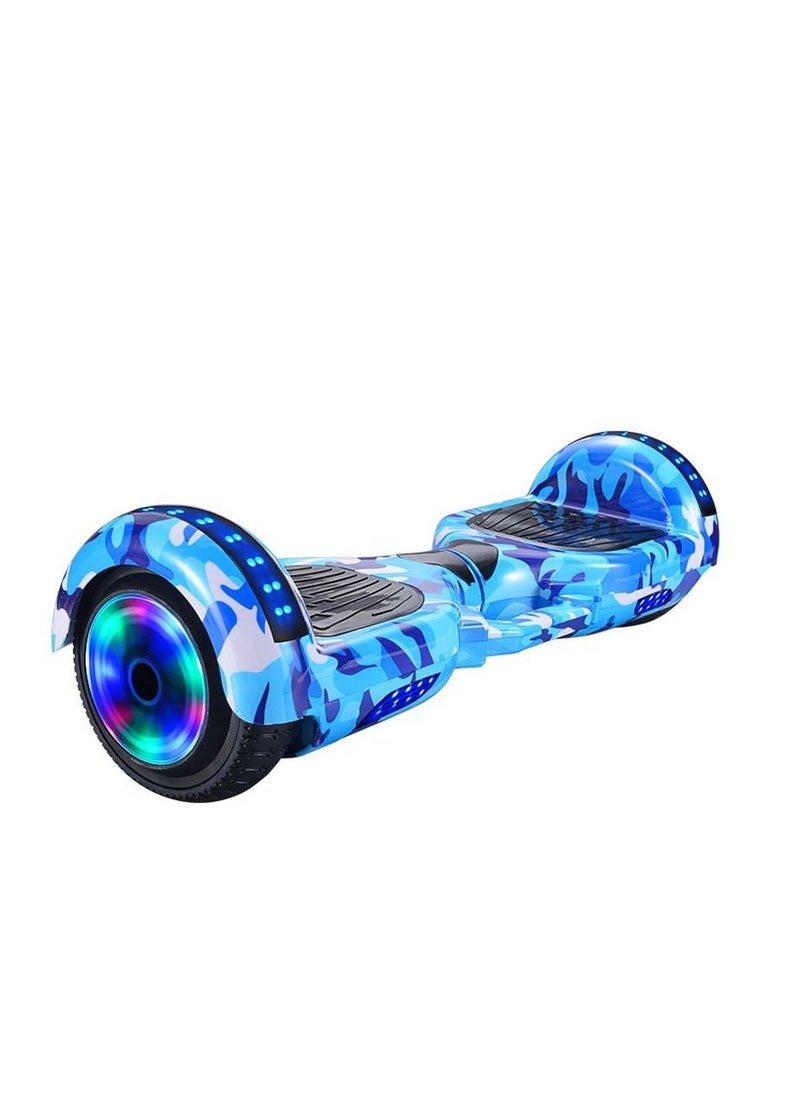 D1+BT+Light+Cartoon 500W Smart Balance Hoverboard 6.5 inch 2-Wheel Bluetooth Connected LED Lights, Max Load 120KG, Self-Balancing Electric Scooter for Kids and Adults, Perfect Gift for Teens,Blue