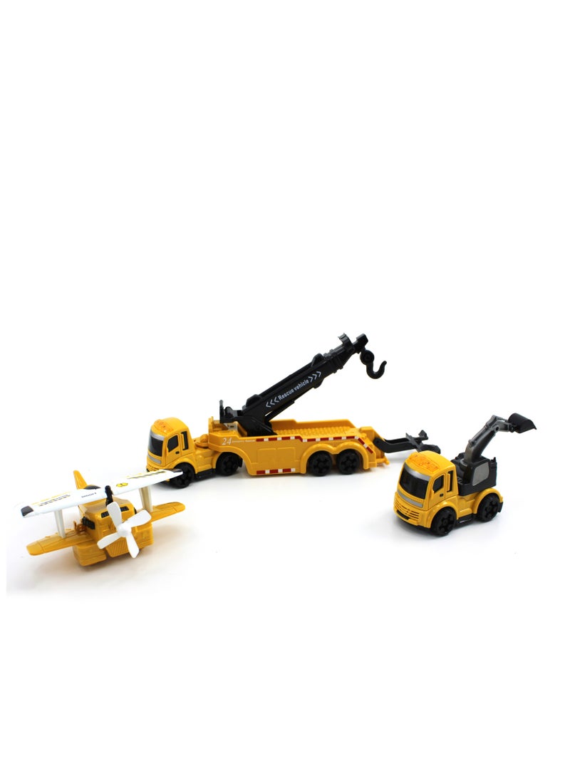 City Vehicles Toy 3 Piece Set for Kids Ages 3+ Fun and Durable Plastic City Clean Up Trucks for Imaginative Play and Learning (City Truck Vehicle)