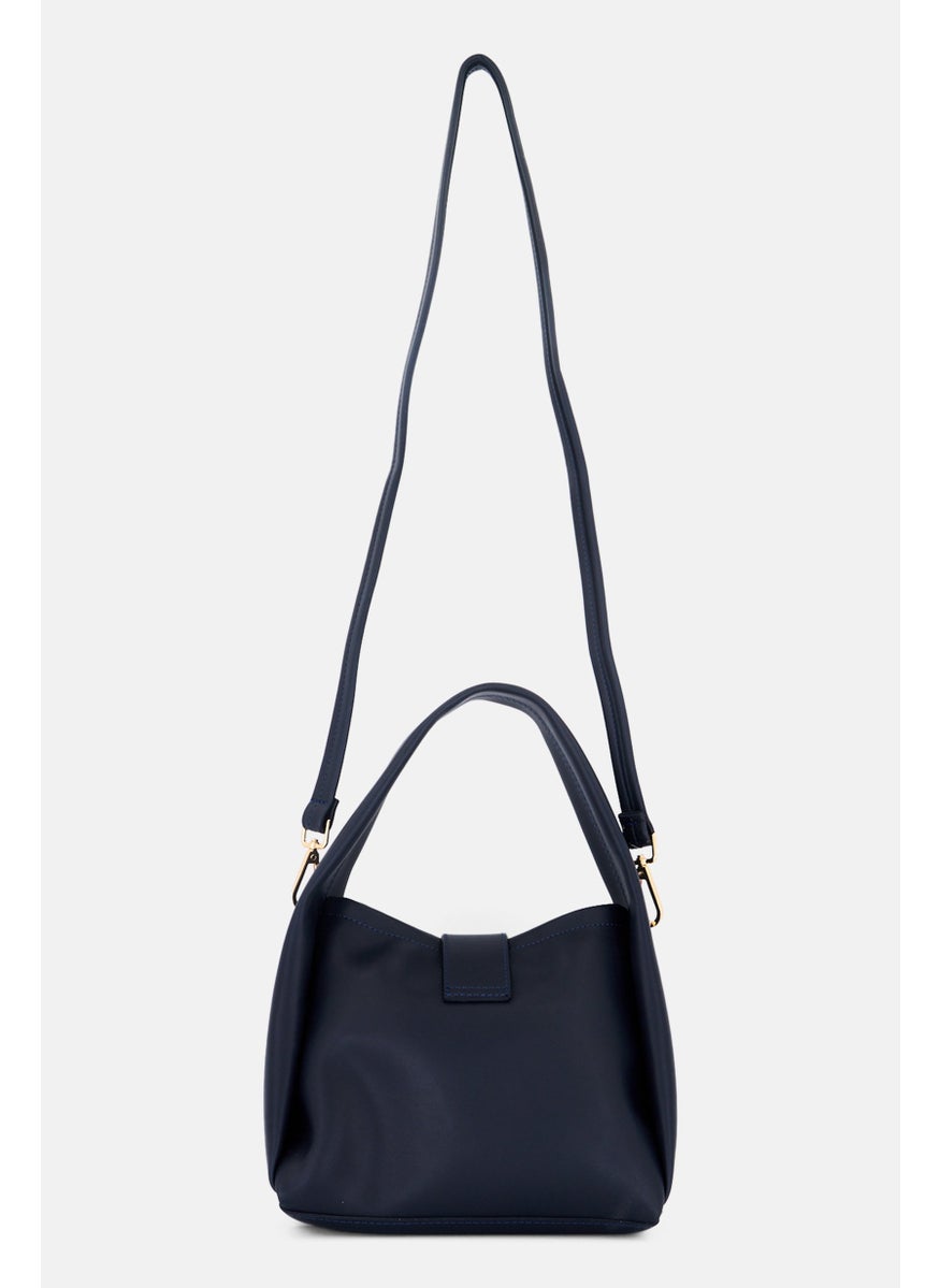Women Plain Handbag, Navy