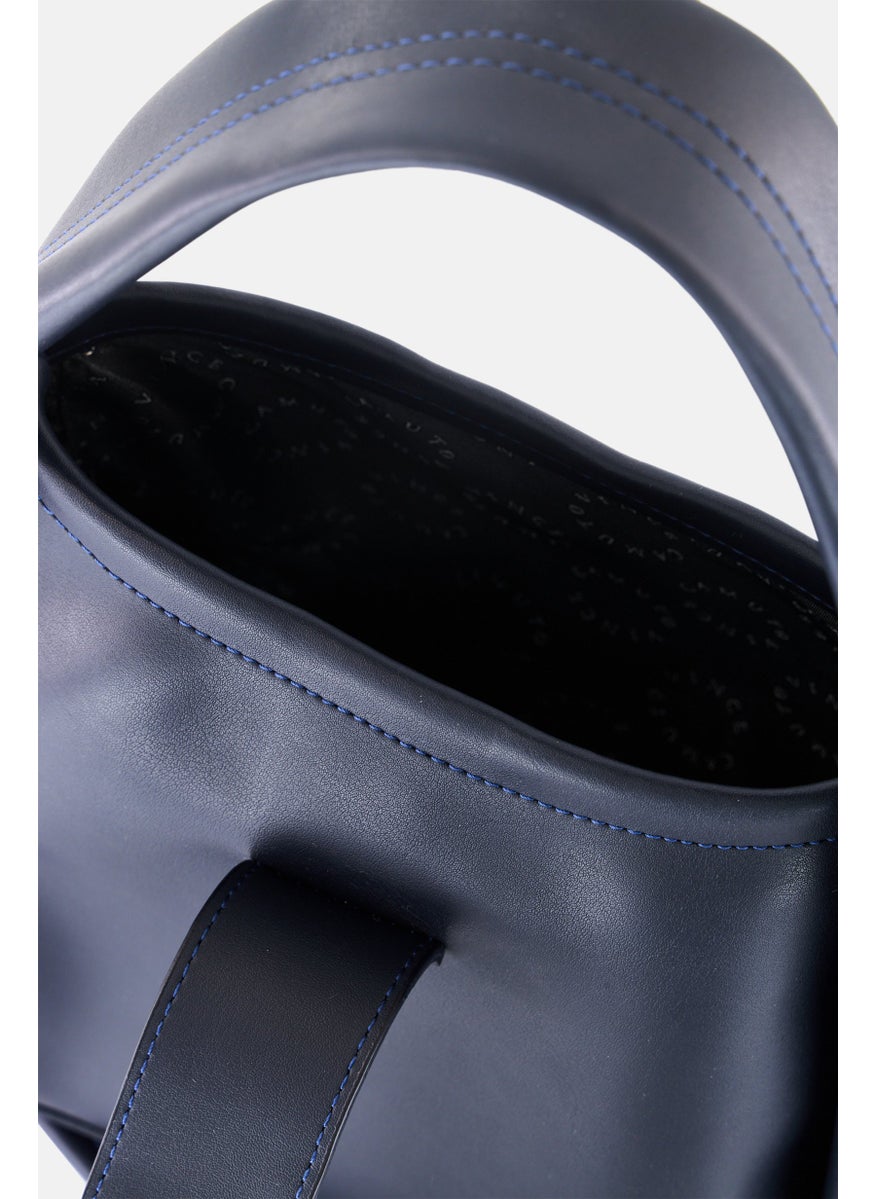 Women Plain Handbag, Navy
