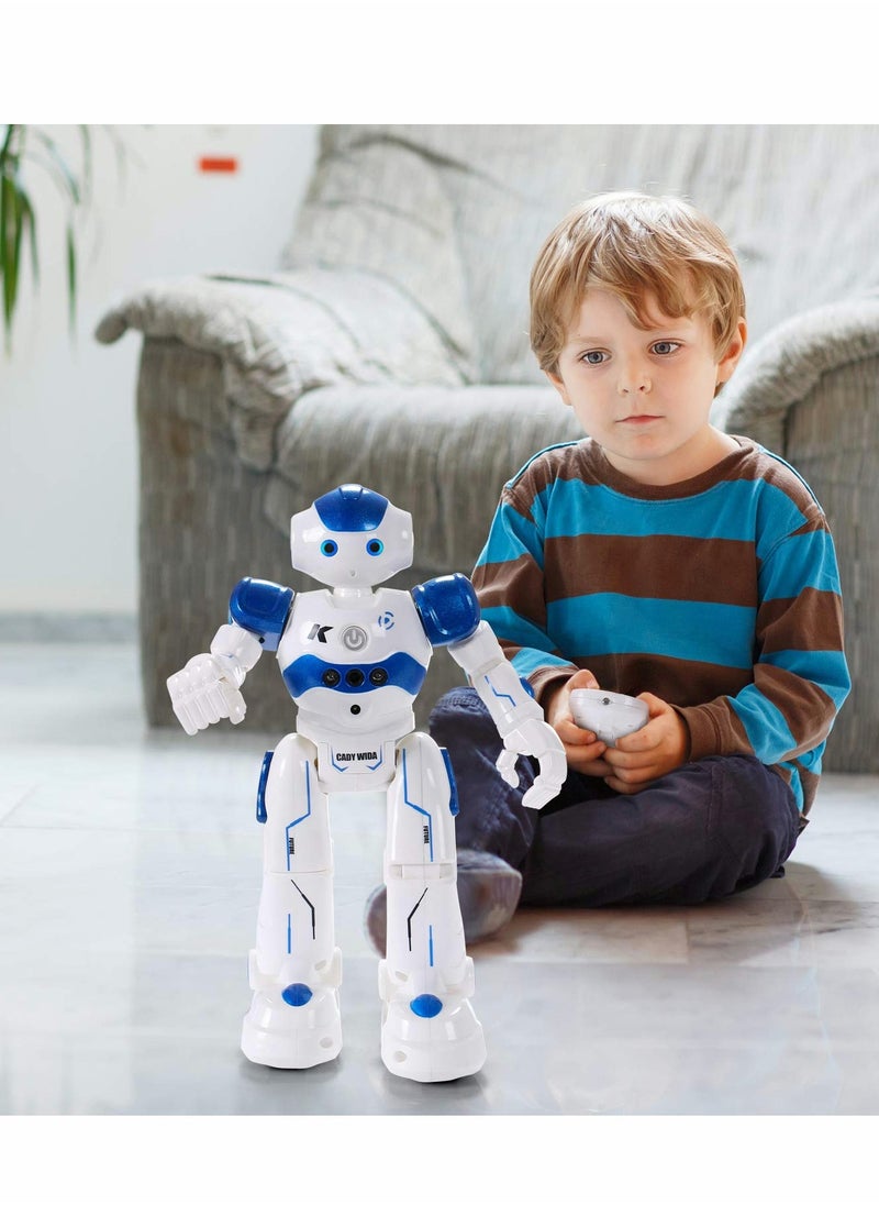 RC Robot Toy, Gesture Sensing Remote Control Robot for Kid 3-8 Year Birthday Gift Present, Blue