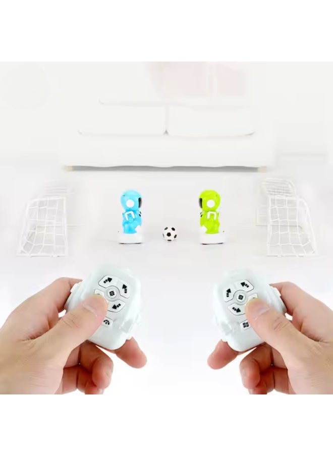 2 Player RC Soccer Robots for Kids – Infrared Remote Control Soccer Robot Toys for Kids with Ball-Kicking Action, Lights and Music for Boys and Girls
