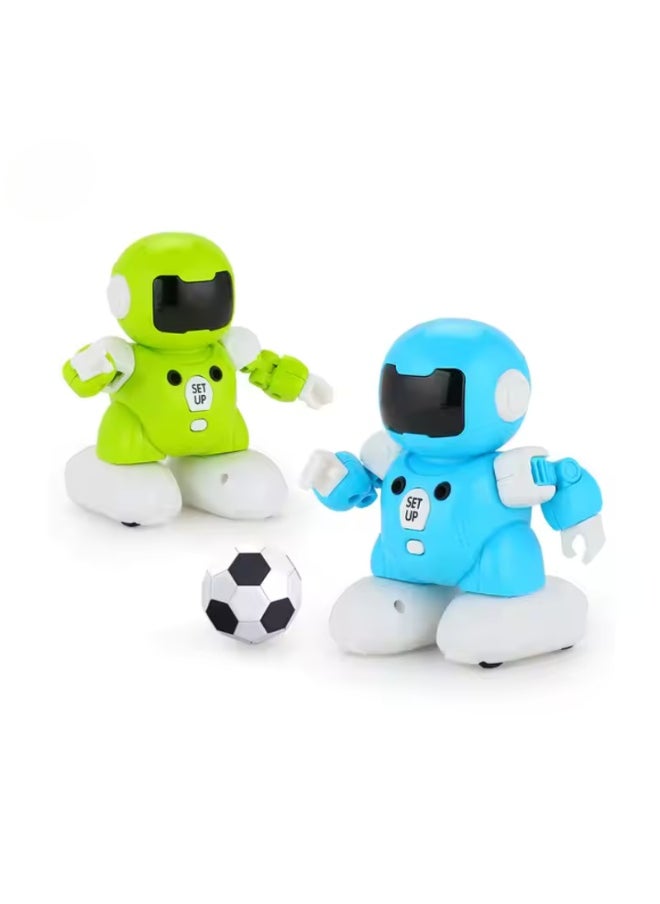 2 Player RC Soccer Robots for Kids – Infrared Remote Control Soccer Robot Toys for Kids with Ball-Kicking Action, Lights and Music for Boys and Girls