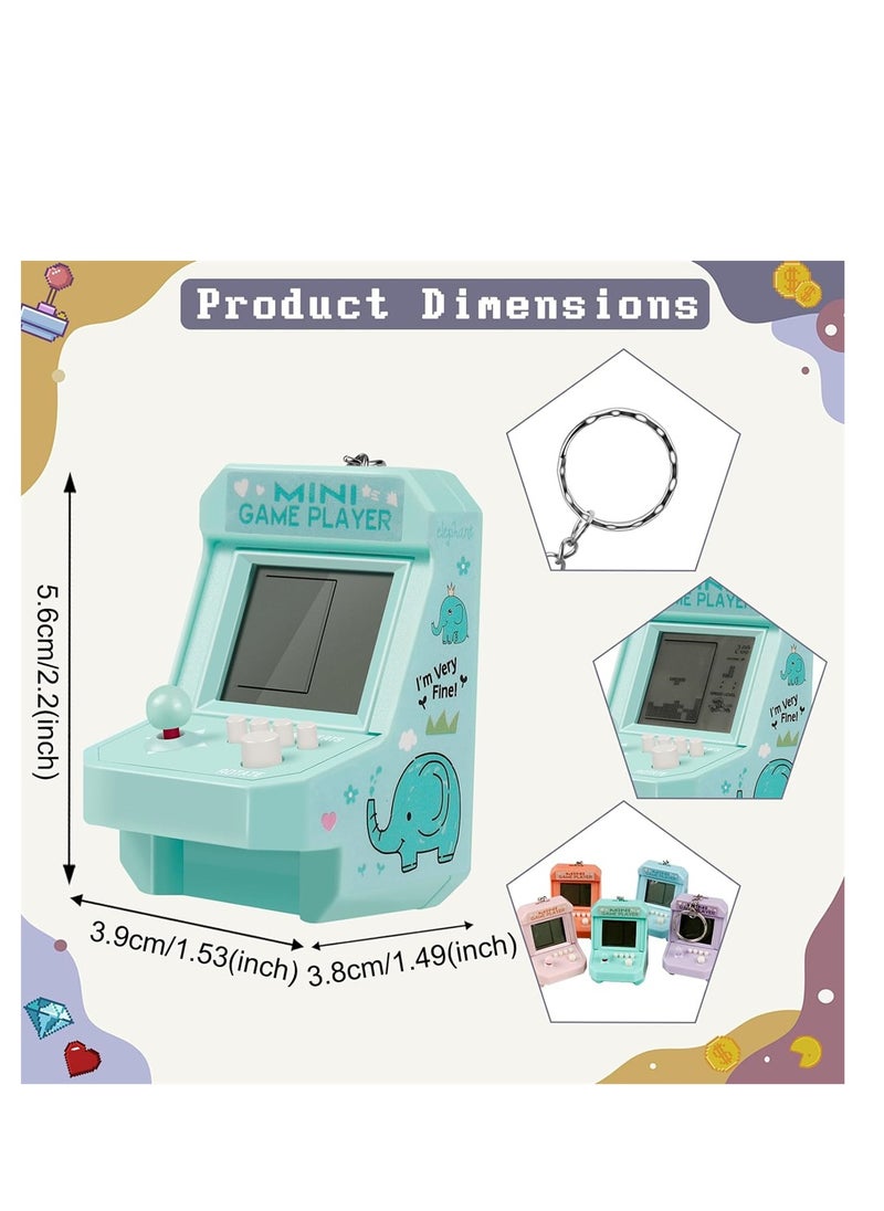 5 Pack Mixcolor Mini Game Console Keychains Video Game Party Favors Perfect for Kids Classroom Birthday Parties, Holidays and School Activities