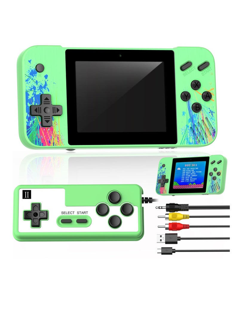 Handheld Game Console with 800 Classic FC Games, 3.5-inch Color Screen, 1200mAh Rechargeable Battery, TV Connectivity, Two-Player Support, Portable Retro Video Game Gift for Kids