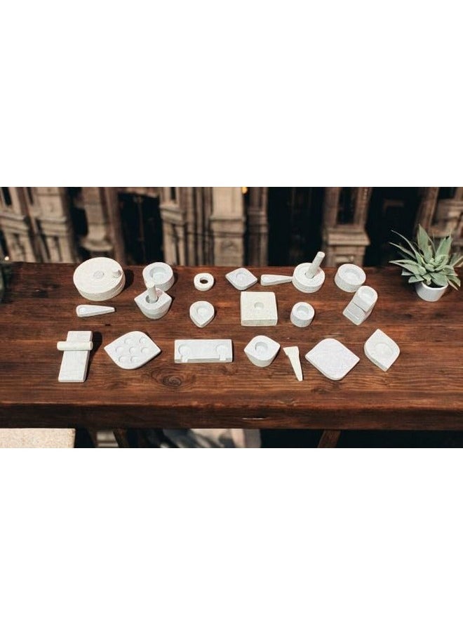 Natural Soapstone Miniature Kitchen Playing Set for Kids.