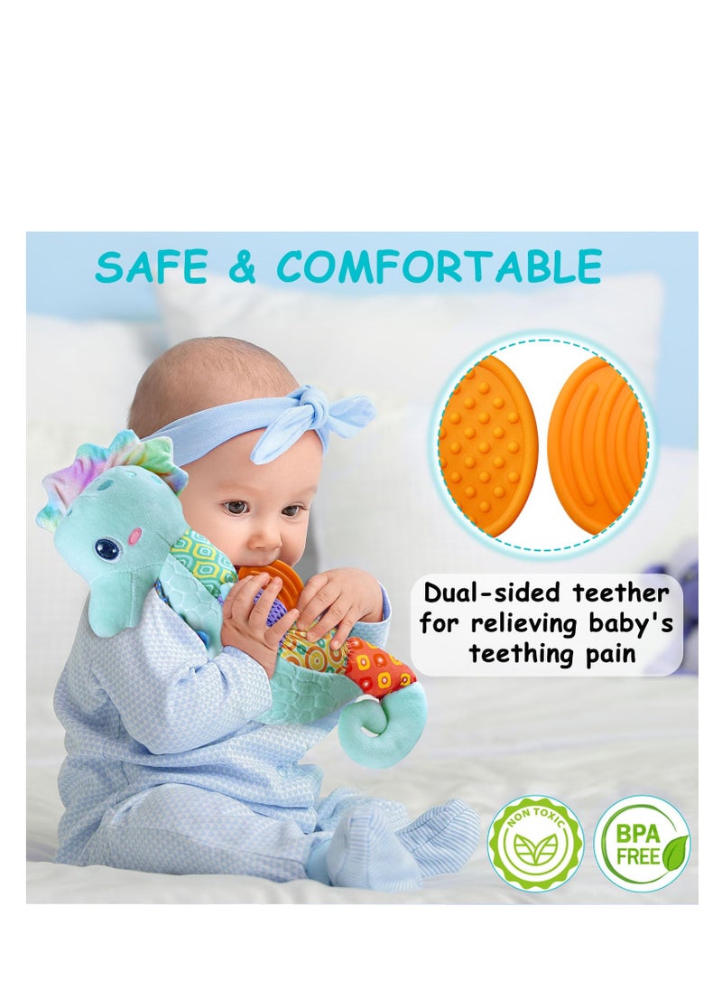 Adorable Plush Musical Toys for Infants, Featuring Lights & Sounds, Multi-Textured Rattles, Wobble Sensory Toys, Perfect Birthday Gift for Newborn Boys & Girls.