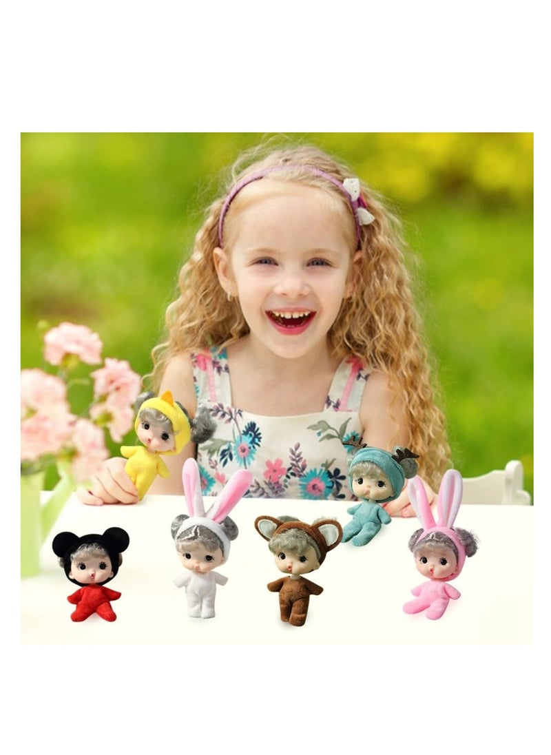 Mini Adjustable Joint Doll Set, Cute Character Statues for Kids, Perfect Birthday Gifts for Boys and Girls Ages 3-5, Made of Durable, Odorless PVC (6 Pieces)