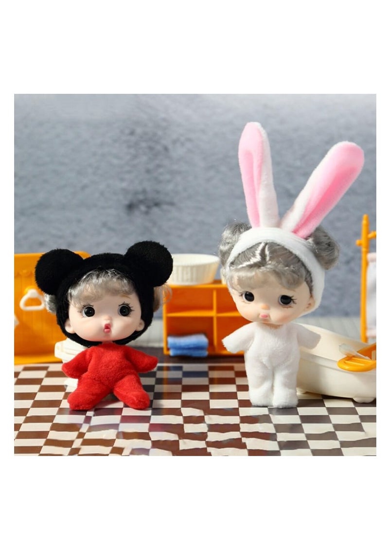 Mini Adjustable Joint Doll Set, Cute Character Statues for Kids, Perfect Birthday Gifts for Boys and Girls Ages 3-5, Made of Durable, Odorless PVC (6 Pieces)