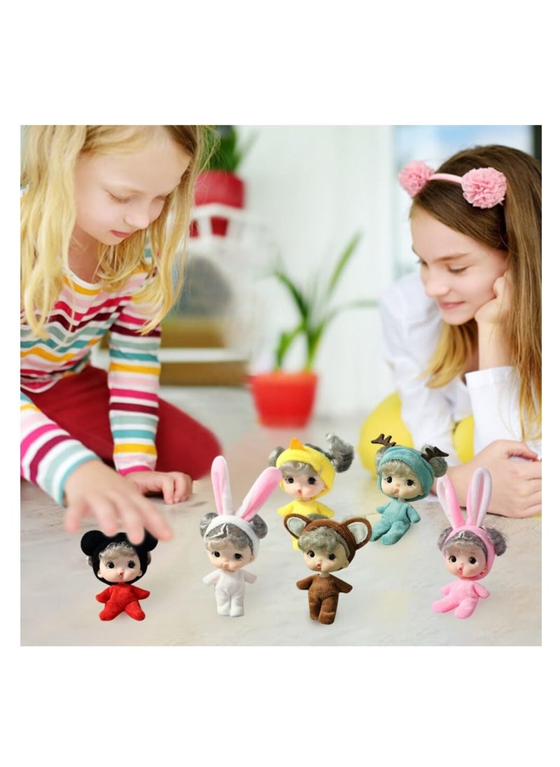 Mini Adjustable Joint Doll Set, Cute Character Statues for Kids, Perfect Birthday Gifts for Boys and Girls Ages 3-5, Made of Durable, Odorless PVC (6 Pieces)
