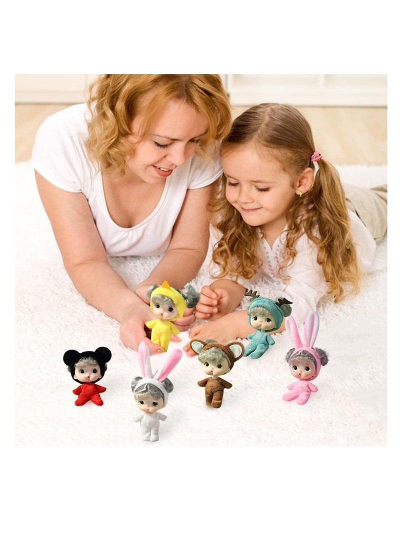 Mini Adjustable Joint Doll Set, Cute Character Statues for Kids, Perfect Birthday Gifts for Boys and Girls Ages 3-5, Made of Durable, Odorless PVC (6 Pieces)