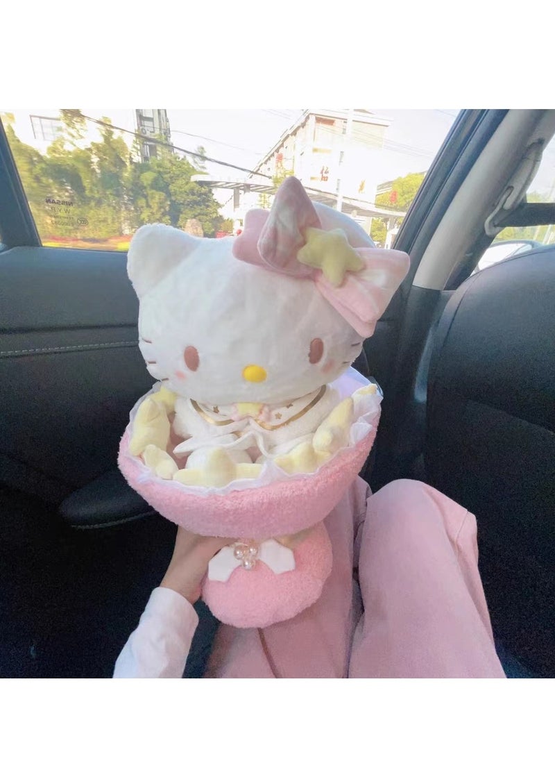 2-In-1 Hello Kitty Plush Bouquet Doll Adorable Gift For Girls Kids Women Soft And Huggable Gift Perfect For Birthdays And Holidays