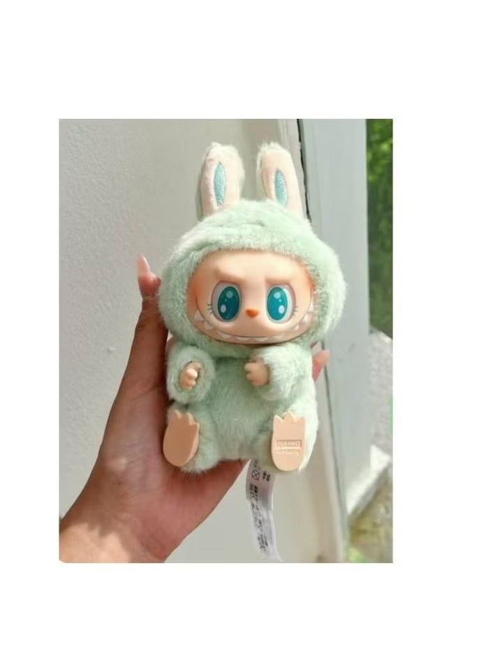 Cute Plush Cartoon Labubu Keychain Pendant for Backpack Bag Hanging Key Ring Gift