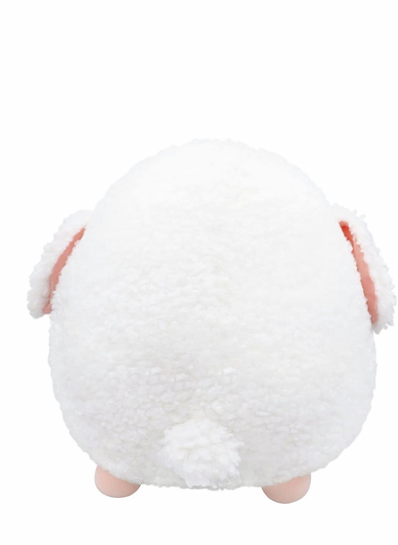 Lamb Plush Pillow, Plush Cute Stuffed Animal Soft Hugging Pillow, Kawaii Plushie Mini Plush Pillows for Kids Adults, White（9.05”，Small）