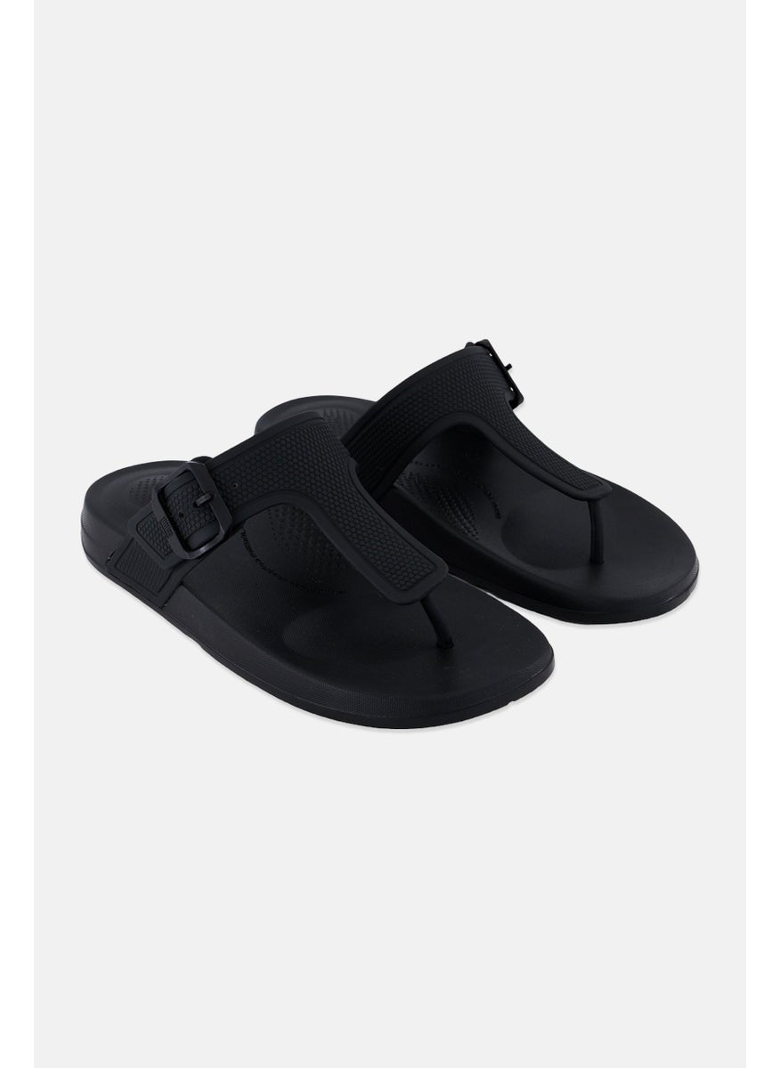 Women Iqushion Adjstable Buckle Sandals, Black