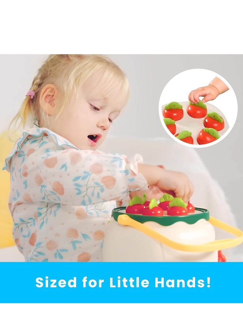 Flower Garden Building Montessori Toy Set Shape Sorting Matching Toy, STEM Toy Gardening Pretend Toys, Learning Educational Stacking Toy for Toddlers Boys Girls