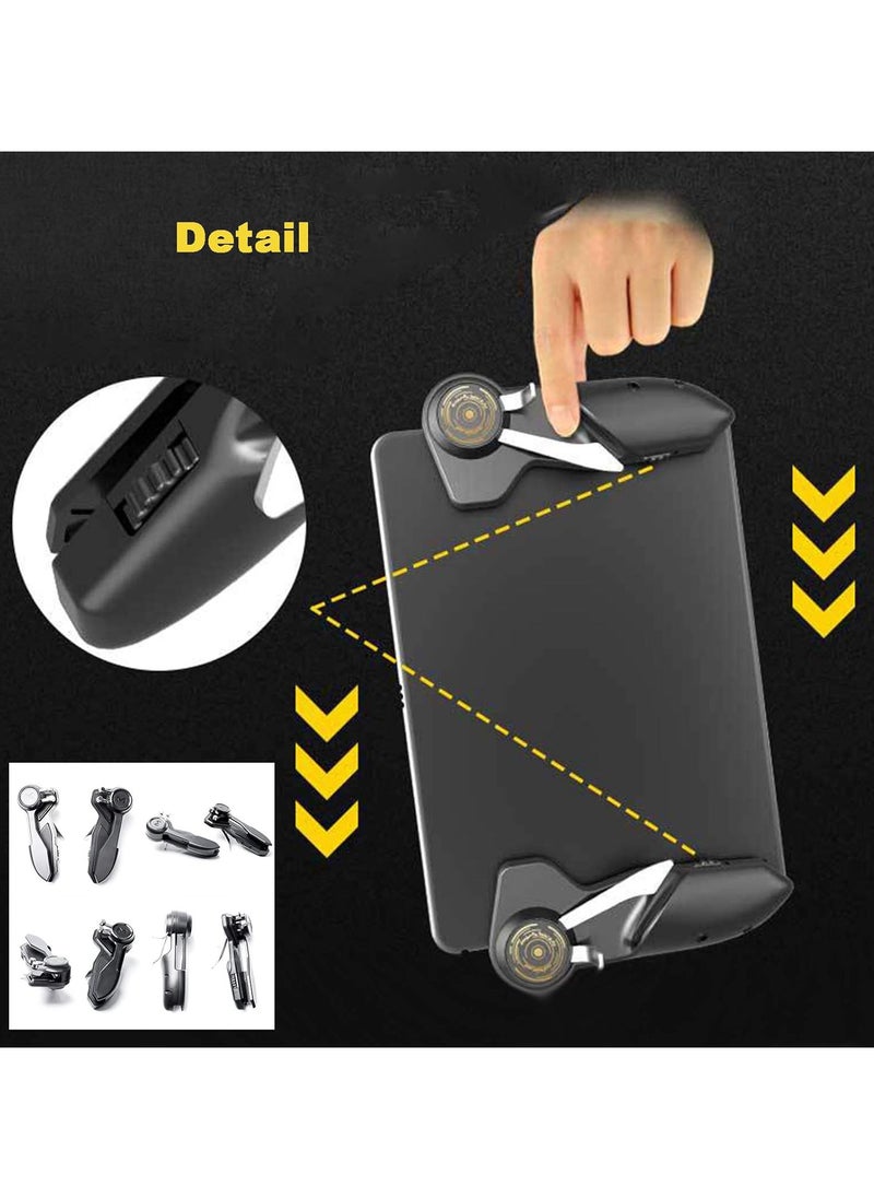 PUBG Controller for Tablet,Six Finger Game Joystick Trigger Handle,L1R1 Shooter Aim on Gamepad Controller for iPad Tablet PUBG,Support 10-12.9 inch iPad and Tablet