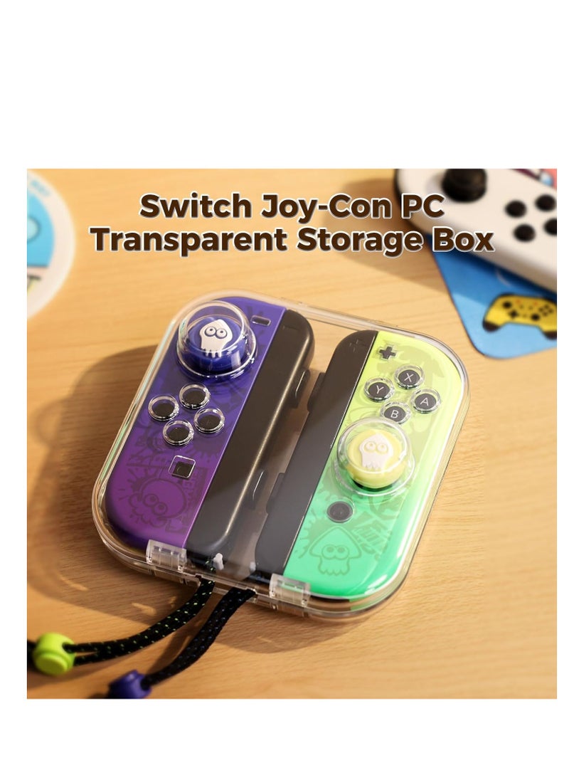 Case for Nintendo Switch & Switch OLED Joy Con, Portable Dust-Proof Protective Box Compatible with Nintendo Switch/OLED Joy-Con, Joy-con Travel Case with Magnetic Closure
