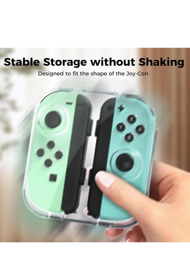 Case for Nintendo Switch & Switch OLED Joy Con, Portable Dust-Proof Protective Box Compatible with Nintendo Switch/OLED Joy-Con, Joy-con Travel Case with Magnetic Closure