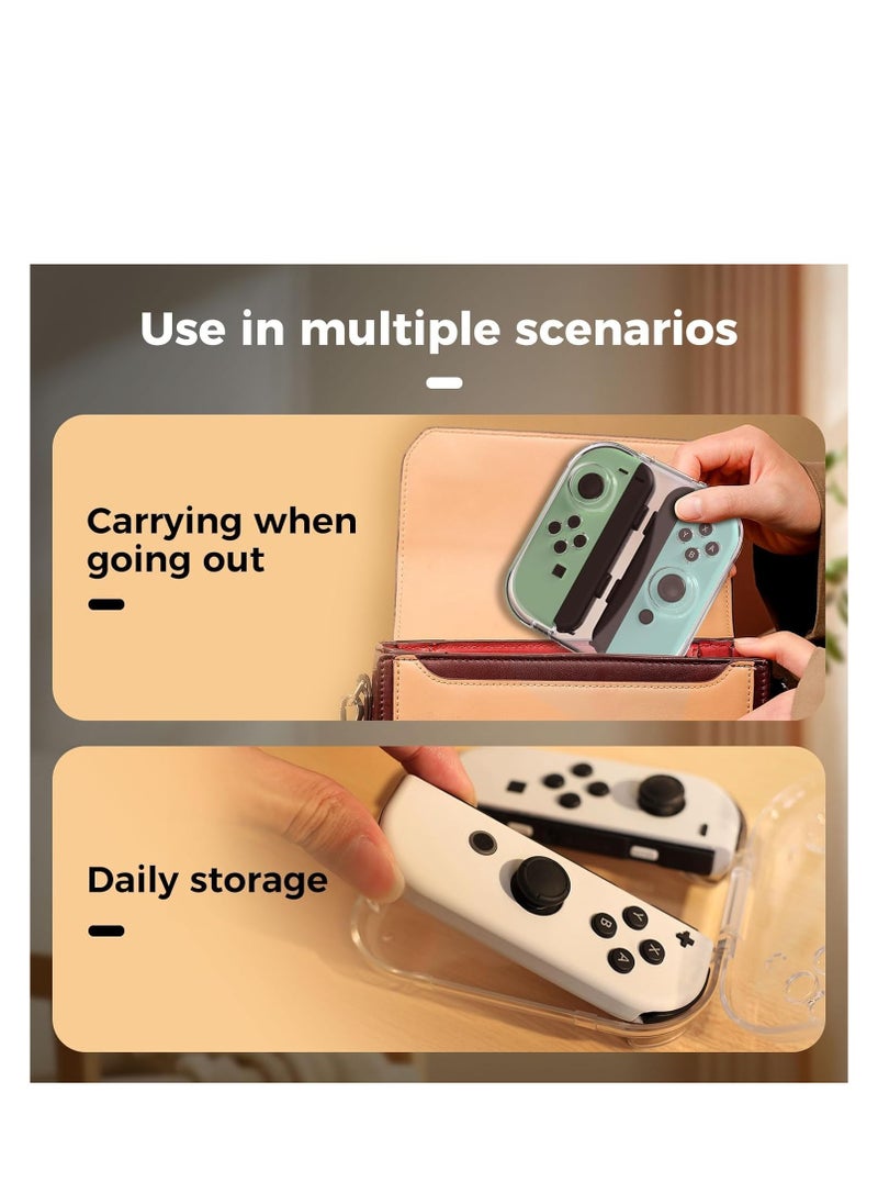 Case for Nintendo Switch & Switch OLED Joy Con, Portable Dust-Proof Protective Box Compatible with Nintendo Switch/OLED Joy-Con, Joy-con Travel Case with Magnetic Closure