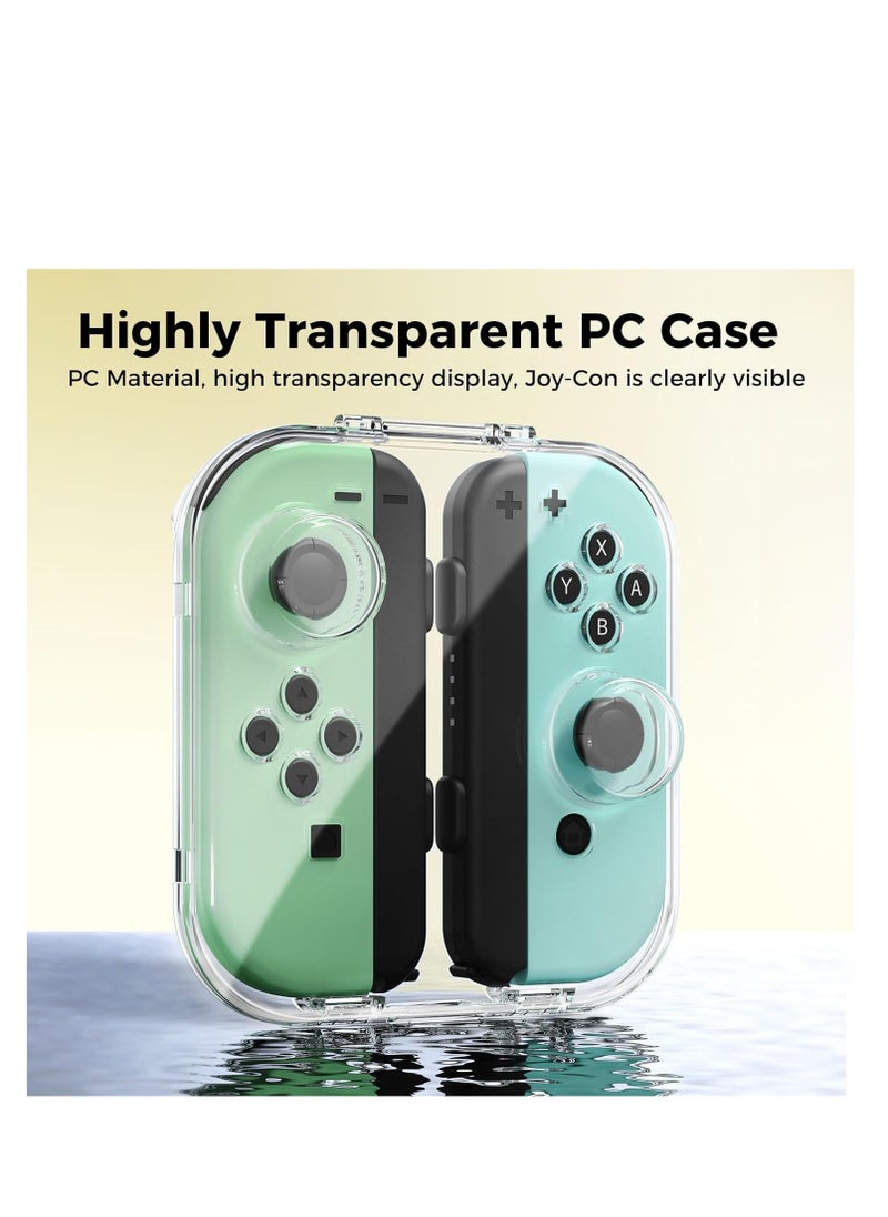 Case for Nintendo Switch & Switch OLED Joy Con, Portable Dust-Proof Protective Box Compatible with Nintendo Switch/OLED Joy-Con, Joy-con Travel Case with Magnetic Closure
