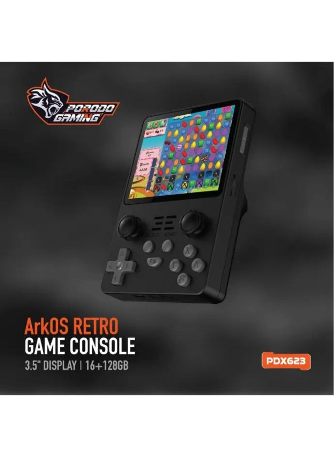 Gaming ArkOS Retro Gaming Console with More than 20,000 Games Installed, Up to 8 Hours of Playtime, High-Speed Processor, 640 × 480-pixel Resolution - Black