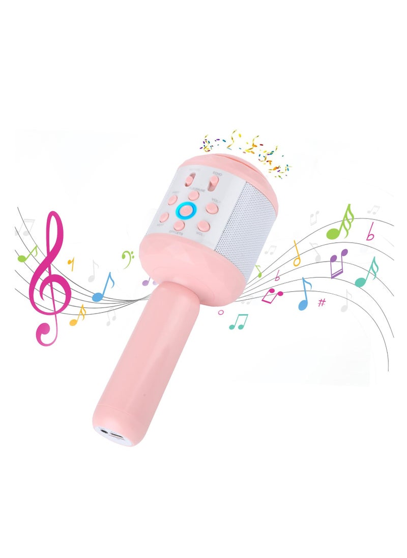Karaoke Microphone Handheld Bluetooth Wireless Karaoke Microphones for Adults Kids Portable Singing Speaker Mic, for Kids Adults Party Support Android iOS Device