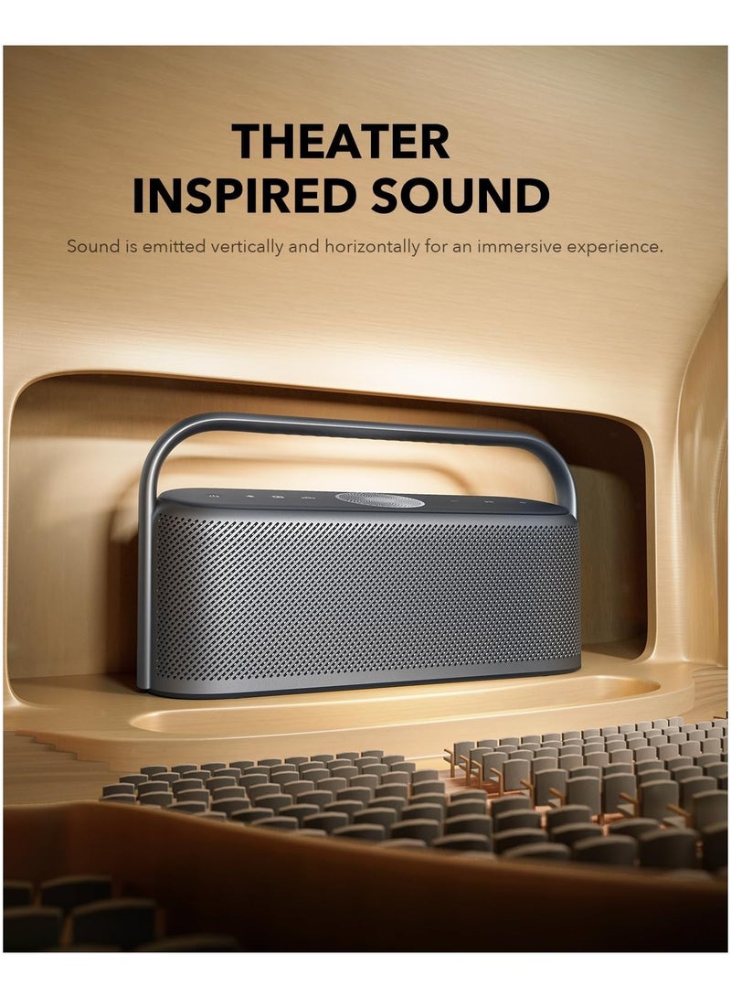 Motion x600 Bluetooth Speaker, Speaker Boxes Bluetooth with Hi-Res Spatial Audio 50 W Spatial Sound IPX7 Water Protection 12 Hours Playback Pro EQ Carry Handle AUX-IN green