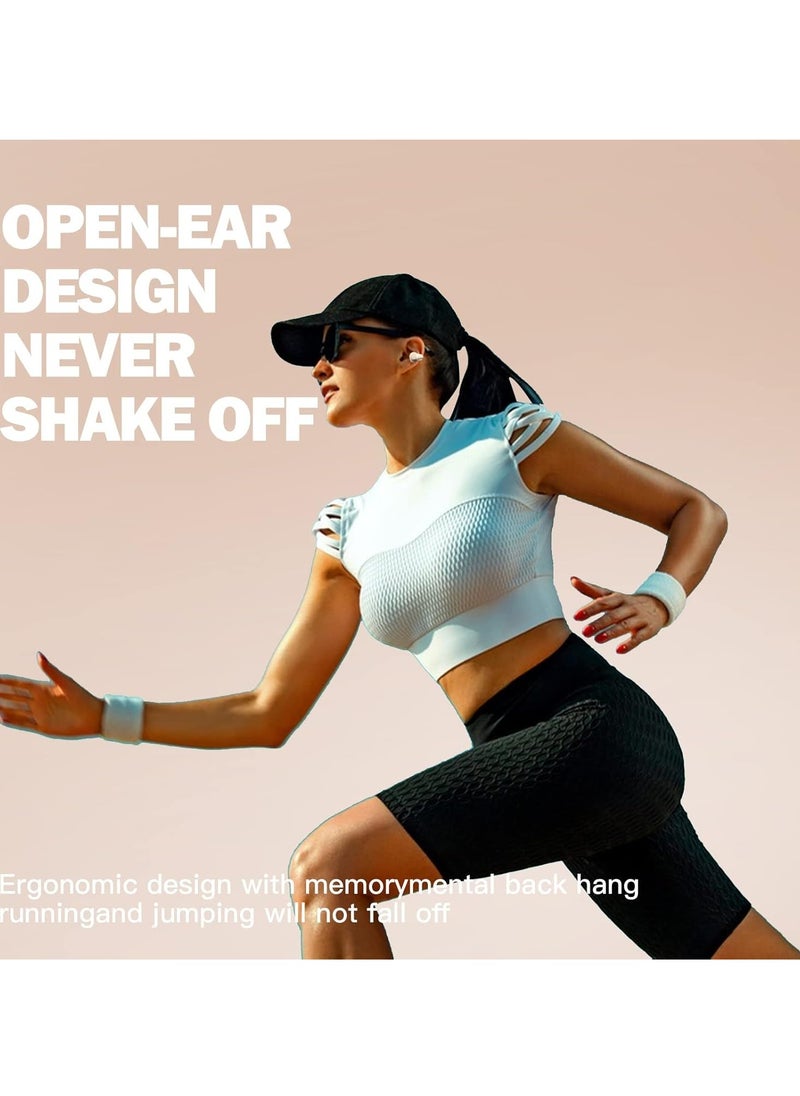 Open Earphones Wireless Bluetooth Ear Clip Bone Conduction Earphones Bluetooth Lavalier Earphones Ear Clip Wireless Bluetooth Bone Conduction Earbuds Skull Earbuds (Black)