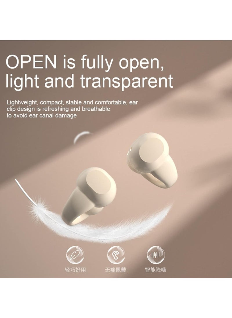 Open Earphones Wireless Bluetooth Ear Clip Bone Conduction Earphones Bluetooth Lavalier Earphones Ear Clip Wireless Bluetooth Bone Conduction Earbuds Skull Earbuds (Black)