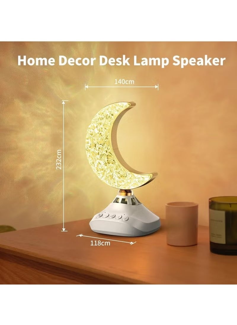 SQ-830 Holy Quran Bluetooth Speaker with Remote Control – Colorful LED Crescent Light, Quran Recitation in Multiple Languages, Wireless Portable Islamic Speaker with Azan, Dua & FM Radio | Ideal for Home, Ramadan & Gifting