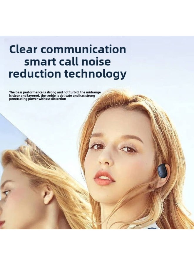 Open Non-in-ear Air Conduction Wireless Bluetooth Headset 2025 Long Battery Life Universal Ear Hook-Color:Black - Upgraded Model - Hd Sound Quality + 800 Hours Of Standby