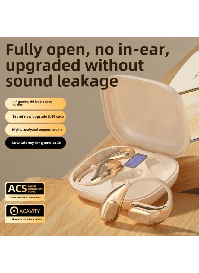 Open Wireless Bluetooth Headset 0 Sense Wear Long Endurance Game Sports Anti-sweat Unisex-Color:Skin Color-Type:0 Sense Boxed