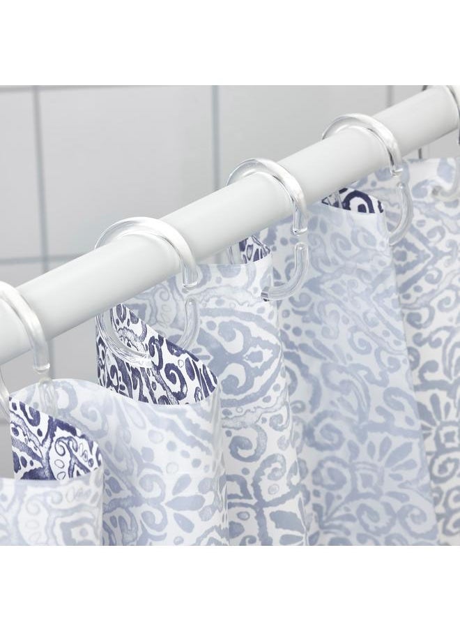Shower curtain, white/blue, 180x200 cm