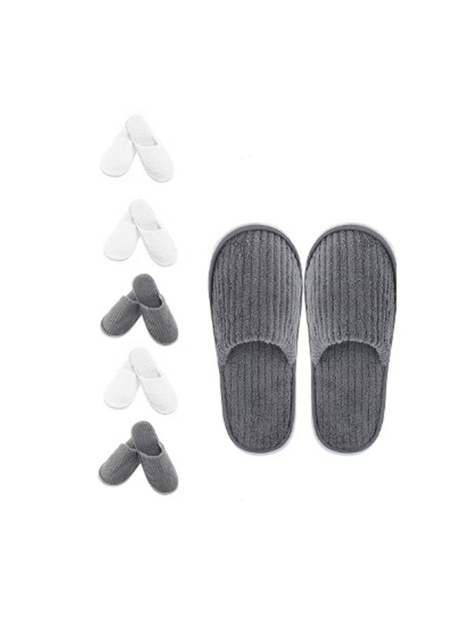 Disposable Slippers,6 Pairs Closed Toe Spa Slippers Non Slip Disposable for Slipper Guests Portable Travel Slipper